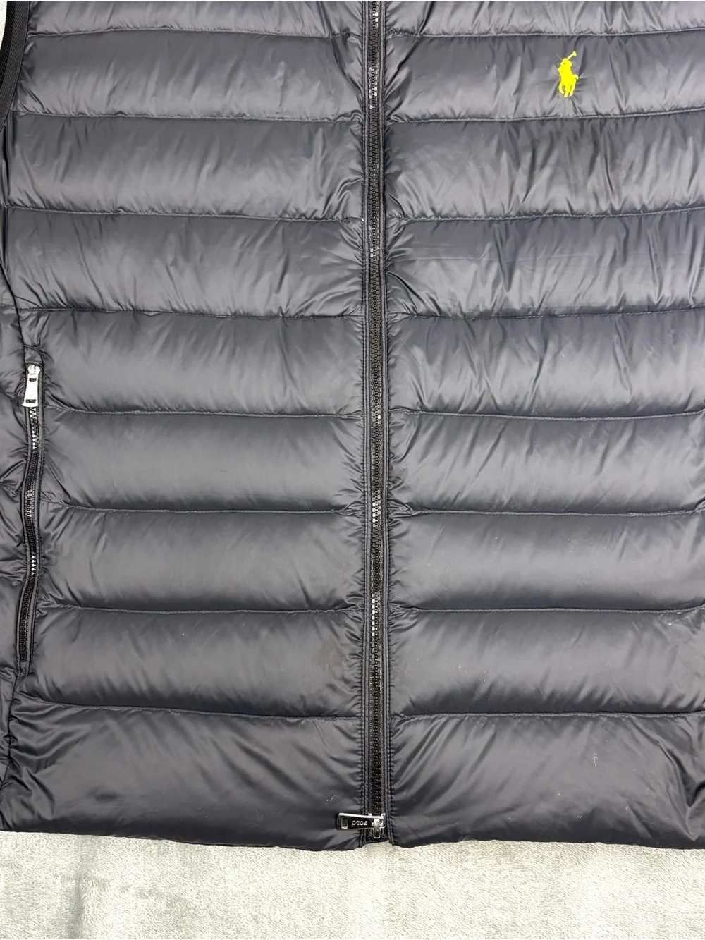 Polo Ralph Lauren Vest Mens 3XB Black Quilted Duck Down Puffer Full Zip Pockets